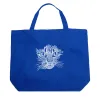 Cat Face - Large Word Art Tote Bag sold by LA Pop Art
