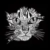 Cat Face - Large Word Art Tote Bag sold by LA Pop Art