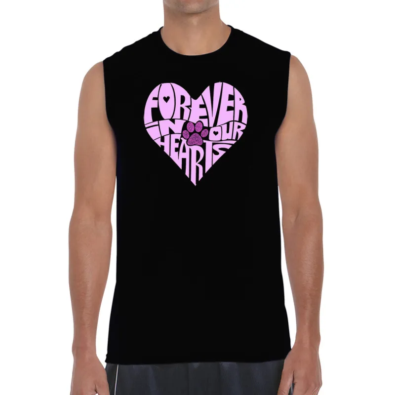 Forever In Our Hearts - Men's Word Art Sleeveless T-Shirt sold by LA Pop Art