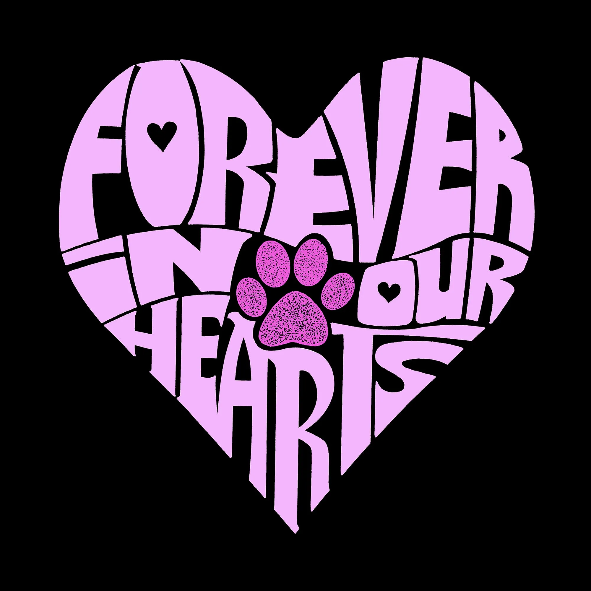 Forever In Our Hearts - Men's Word Art Sleeveless T-Shirt sold by LA Pop Art product image thumbnail 2
