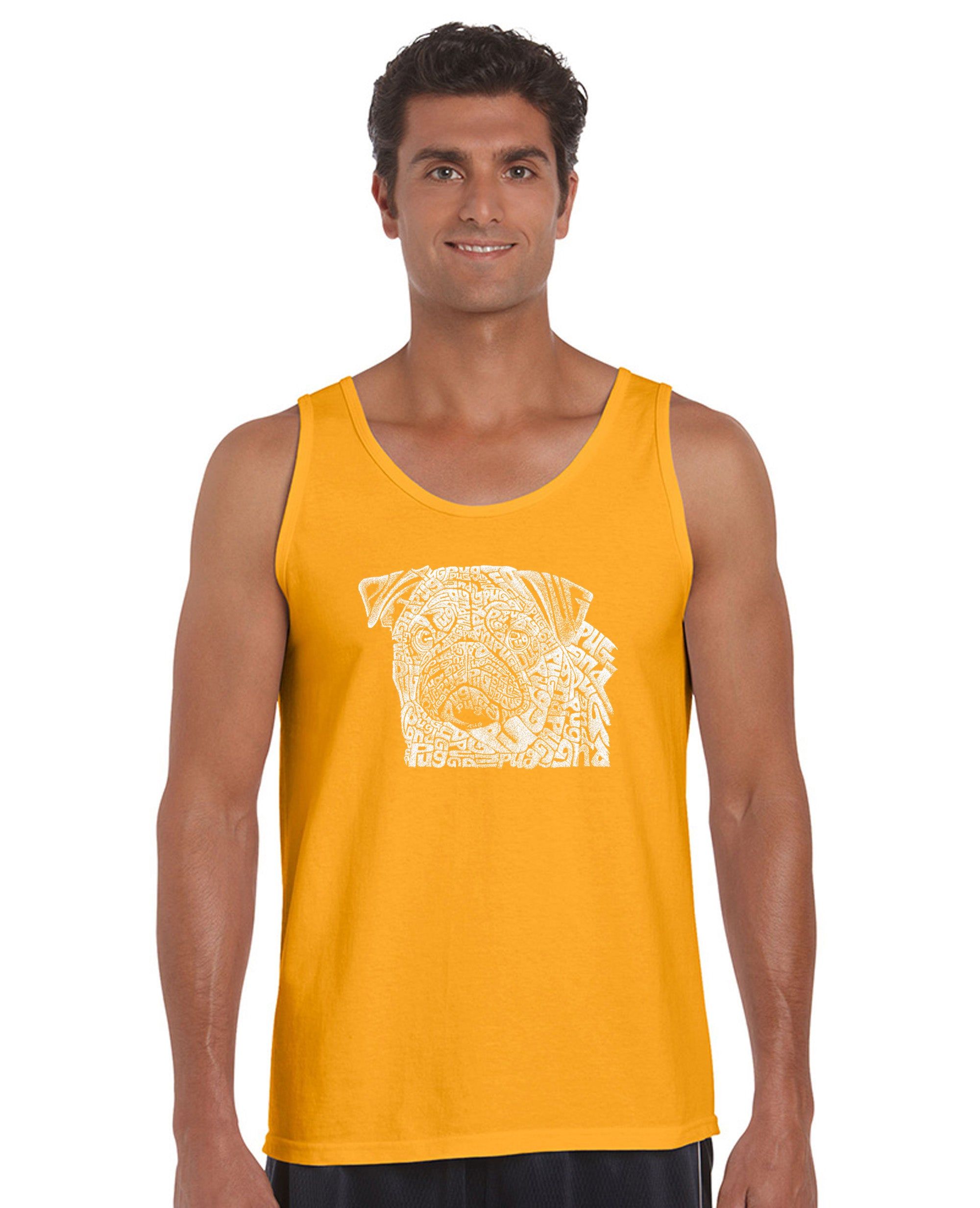 Pug Face - Men's Word Art Tank Top sold by LA Pop Art product image thumbnail 4