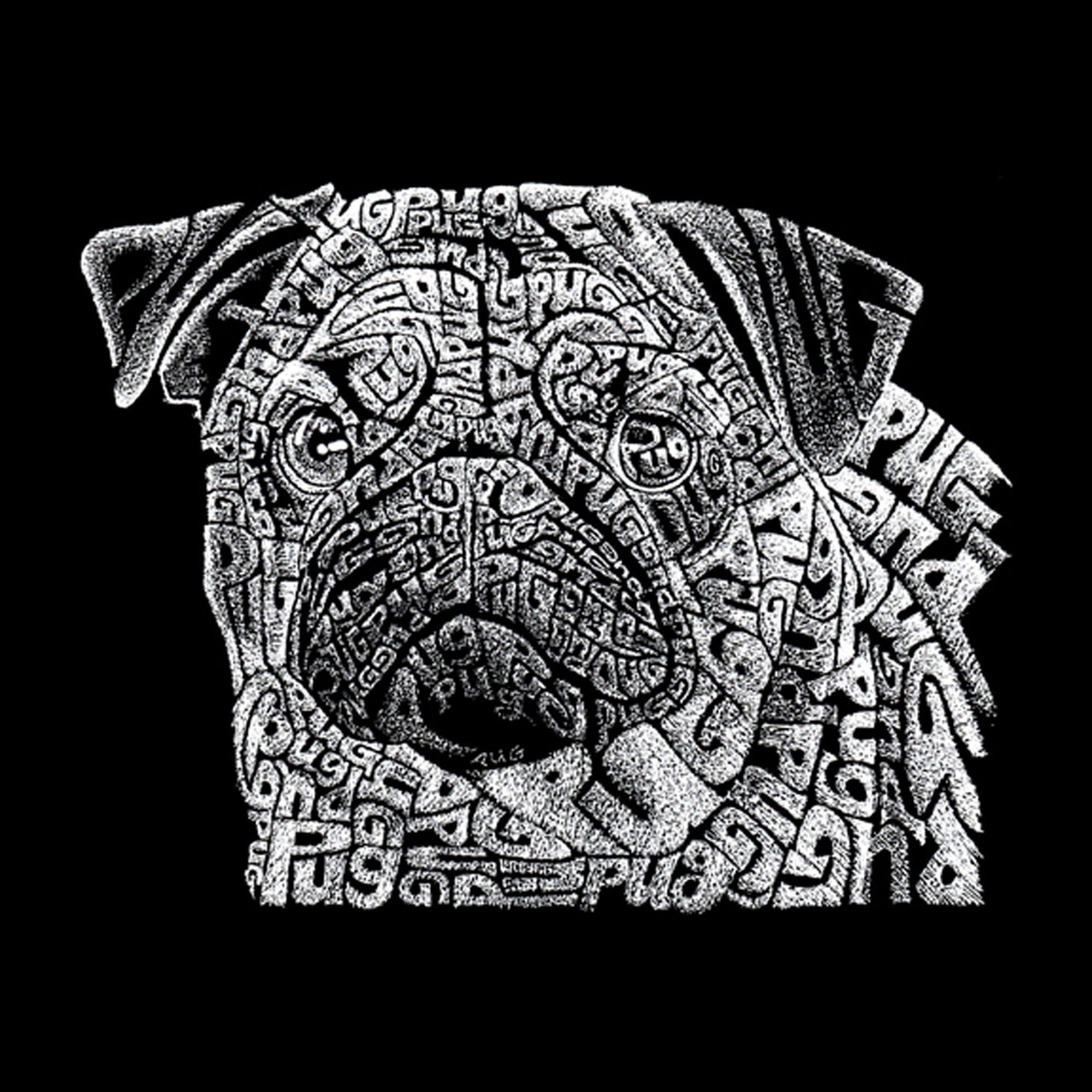 Pug Face - Men's Word Art Tank Top sold by LA Pop Art product image thumbnail 2