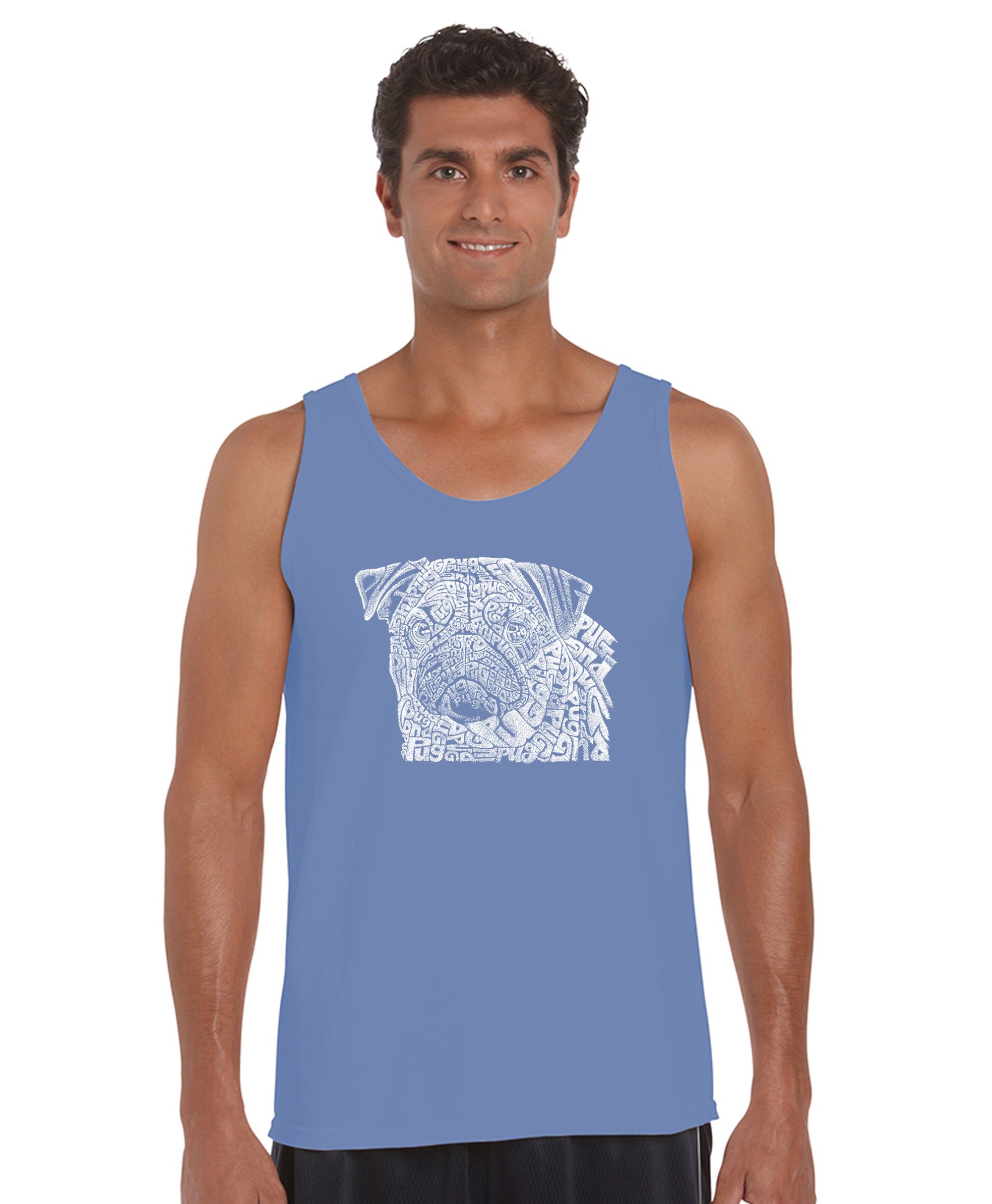 Pug Face - Men's Word Art Tank Top sold by LA Pop Art product image thumbnail 3