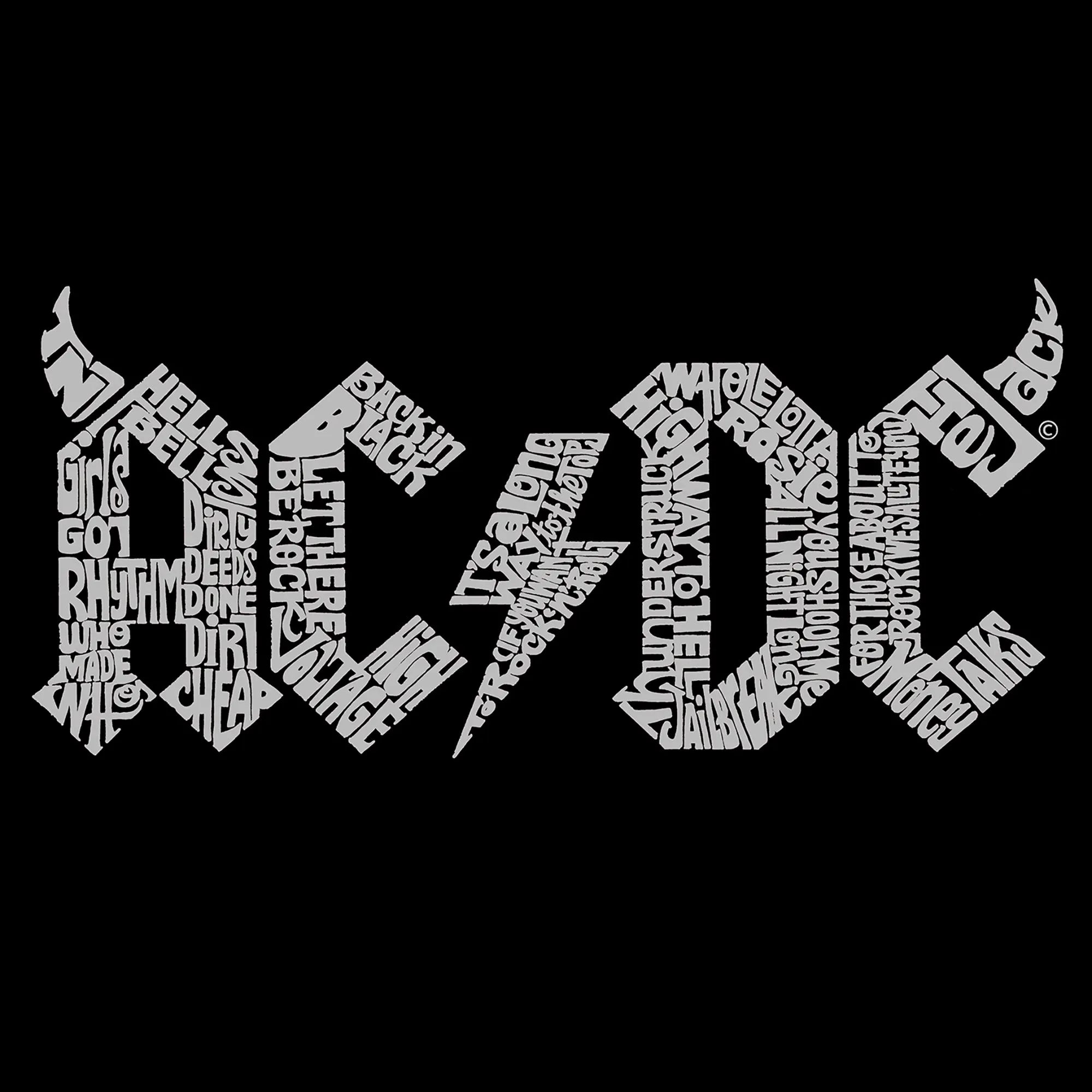 AC/DC Classic Horns Logo - Women's Word Art Tank Top sold by LA Pop Art product image thumbnail 2