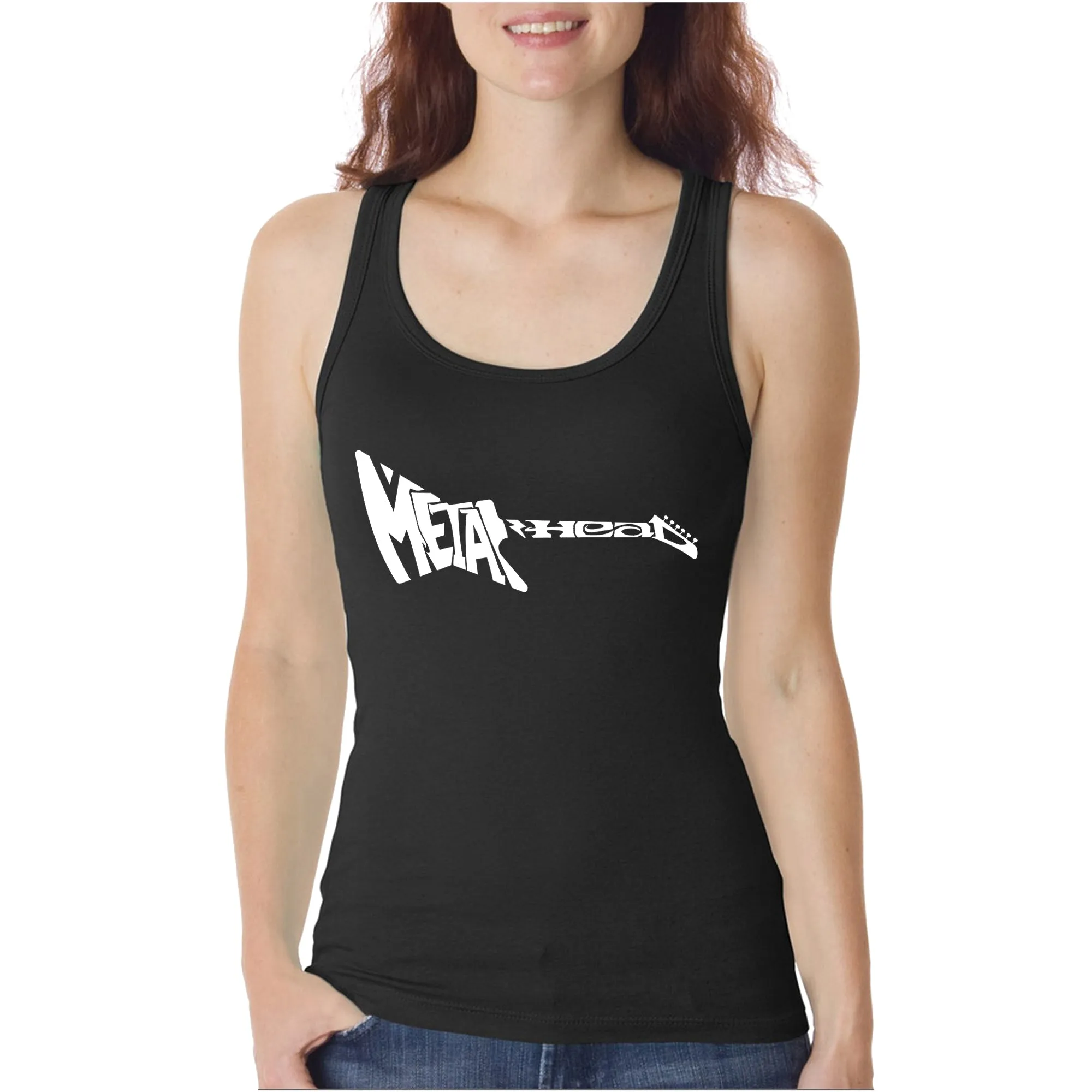 Metal Head  - Women's Word Art Tank Top sold by LA Pop Art