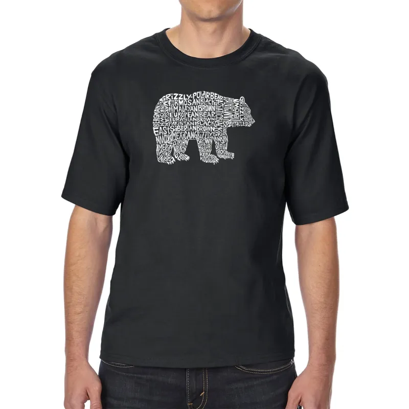 Bear Species - Men's Tall Word Art T-Shirt sold by LA Pop Art