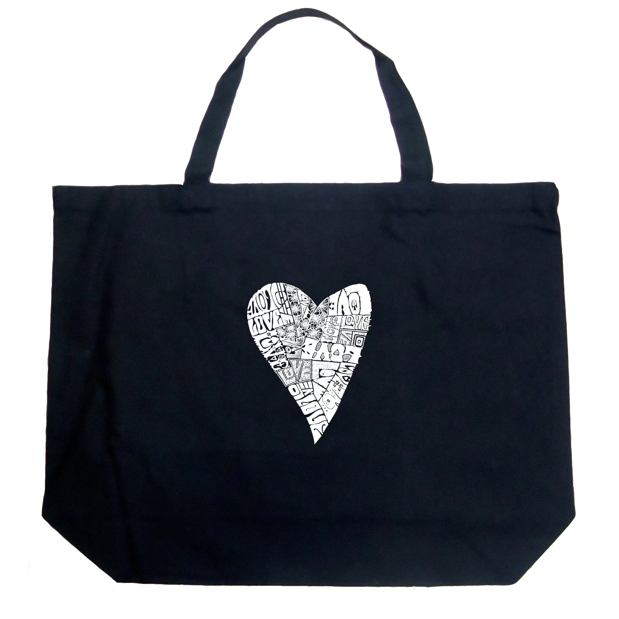 Lots of Love - Large Word Art Tote Bag sold by LA Pop Art