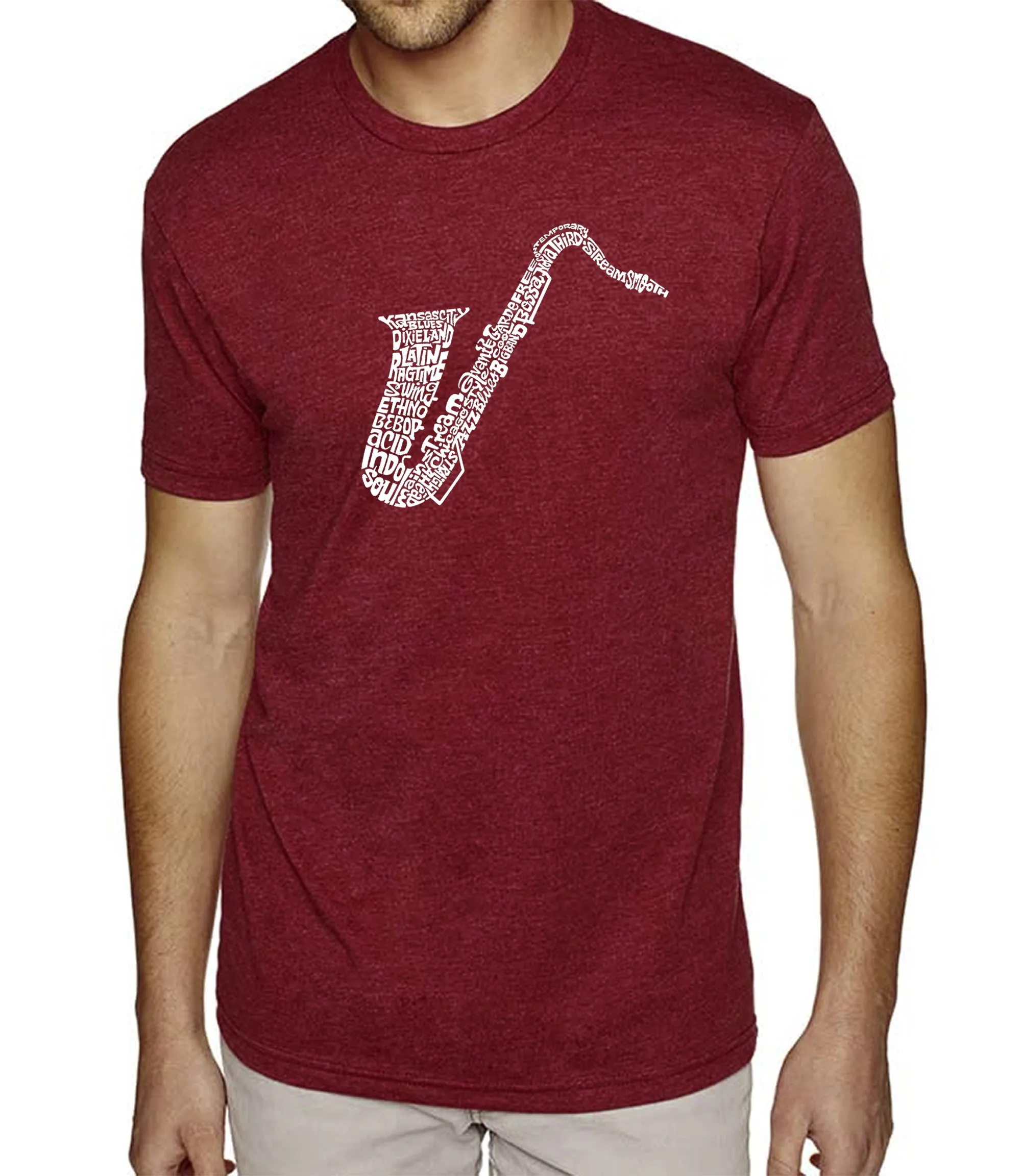 Sax - Men's Premium Blend Word Art T-Shirt sold by LA Pop Art product image thumbnail 4