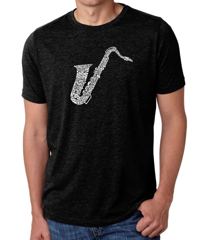 Sax - Men's Premium Blend Word Art T-Shirt sold by LA Pop Art