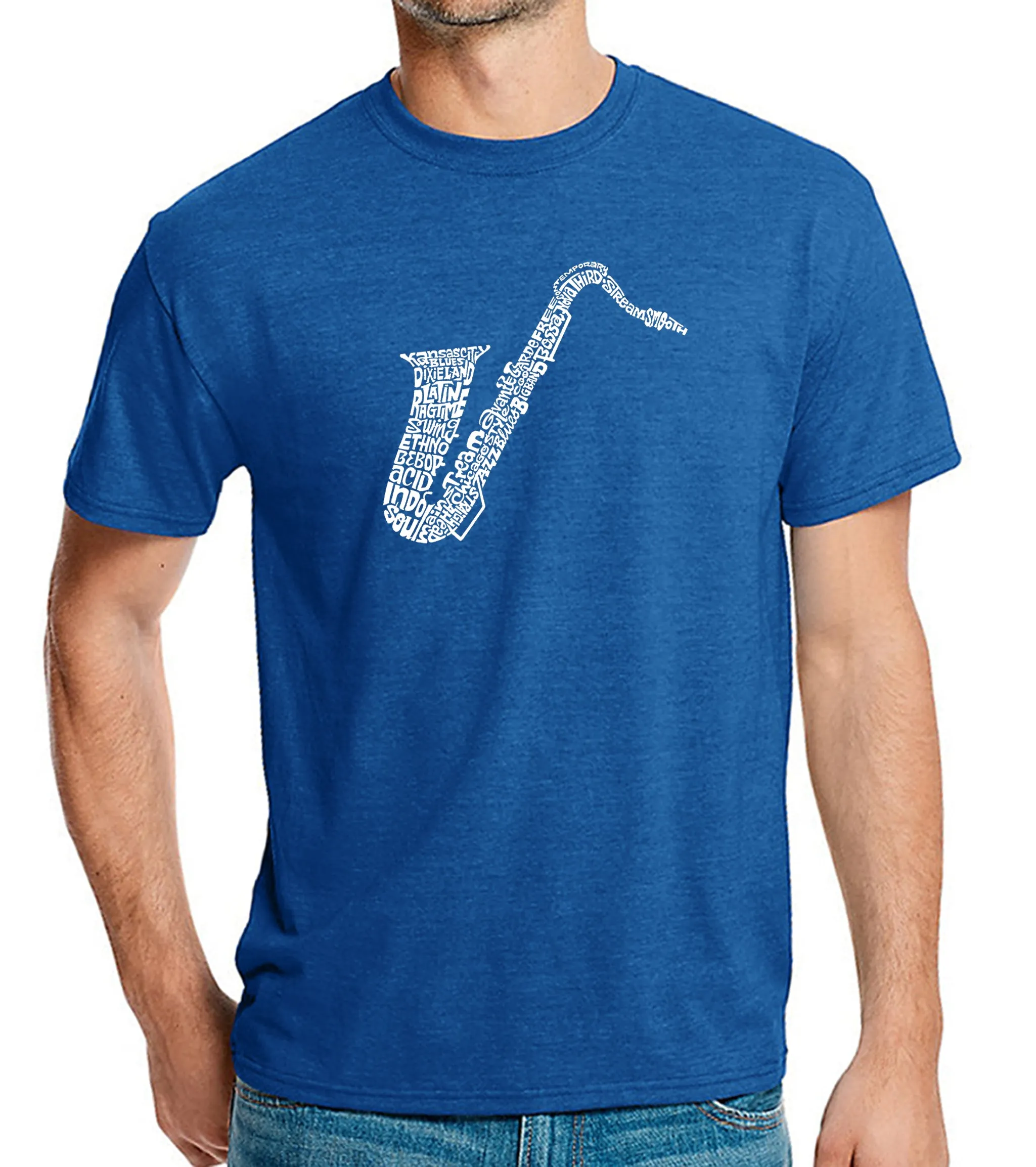 Sax - Men's Premium Blend Word Art T-Shirt sold by LA Pop Art product image thumbnail 5