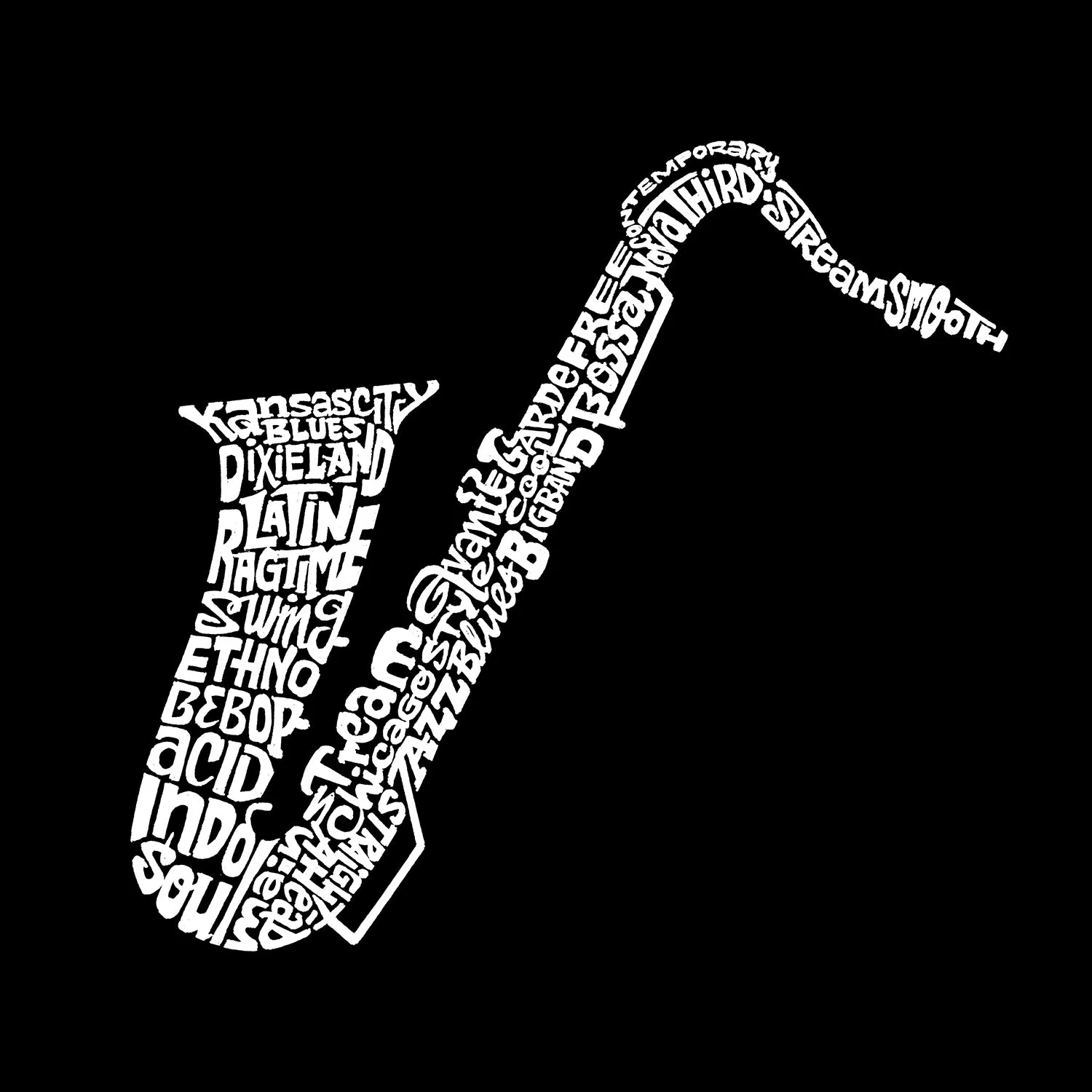 Sax - Men's Premium Blend Word Art T-Shirt sold by LA Pop Art product image thumbnail 2