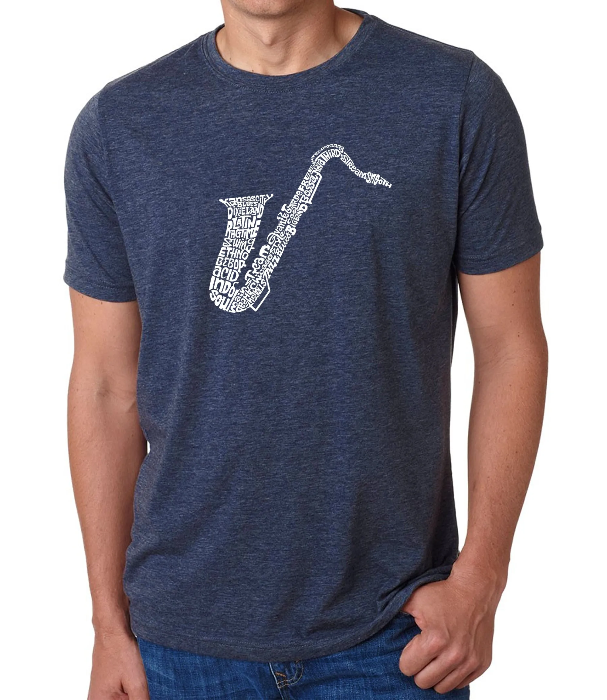 Sax - Men's Premium Blend Word Art T-Shirt sold by LA Pop Art product image thumbnail 3