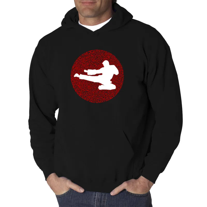 Types of Martial Arts - Men's Word Art Hooded Sweatshirt sold by LA Pop Art