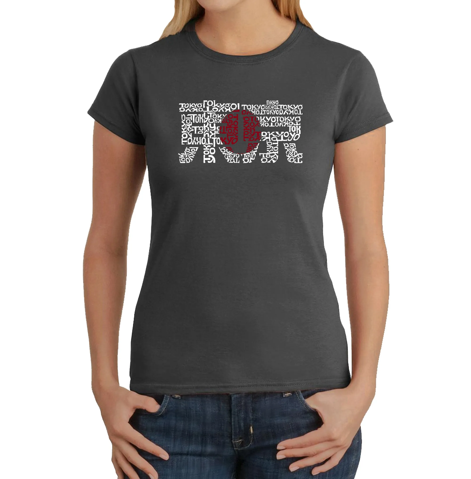 Tokyo Sun - Women's Word Art T-Shirt sold by LA Pop Art product image thumbnail 4