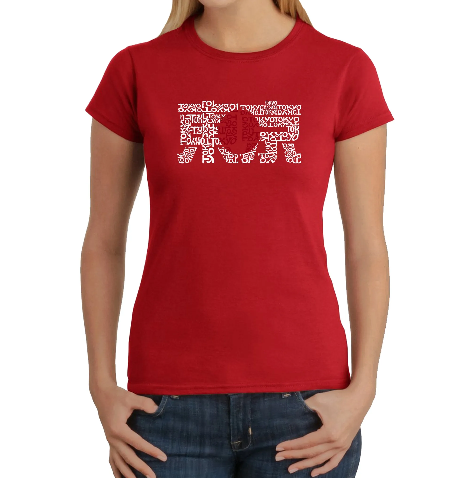 Tokyo Sun - Women's Word Art T-Shirt sold by LA Pop Art product image thumbnail 5
