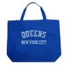 POPULAR NEIGHBORHOODS IN QUEENS, NY - Large Word Art Tote Bag sold by LA Pop Art