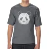 Panda - Men's Tall Word Art T-Shirt sold by LA Pop Art