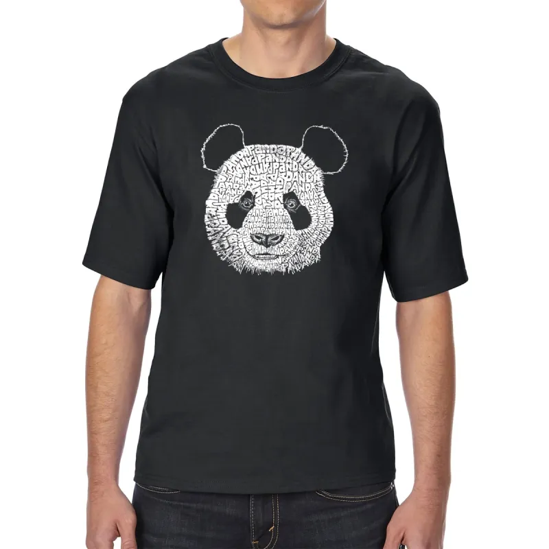 Panda - Men's Tall Word Art T-Shirt sold by LA Pop Art