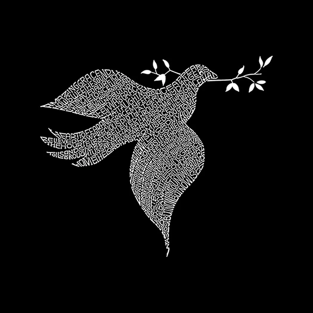 Dove - Women's Word Art Long Sleeve T-Shirt sold by LA Pop Art product image thumbnail 2