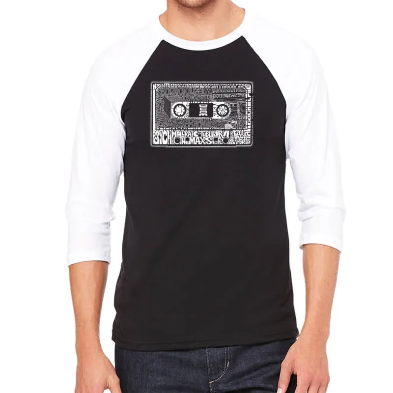 The 80's - Men's Raglan Baseball Word Art T-Shirt sold by LA Pop Art