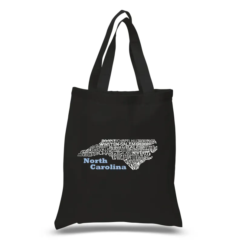 North Carolina - Small Word Art Tote Bag sold by LA Pop Art