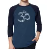 THE OM SYMBOL OUT OF YOGA POSES - Men's Raglan Baseball Word Art T-Shirt sold by LA Pop Art