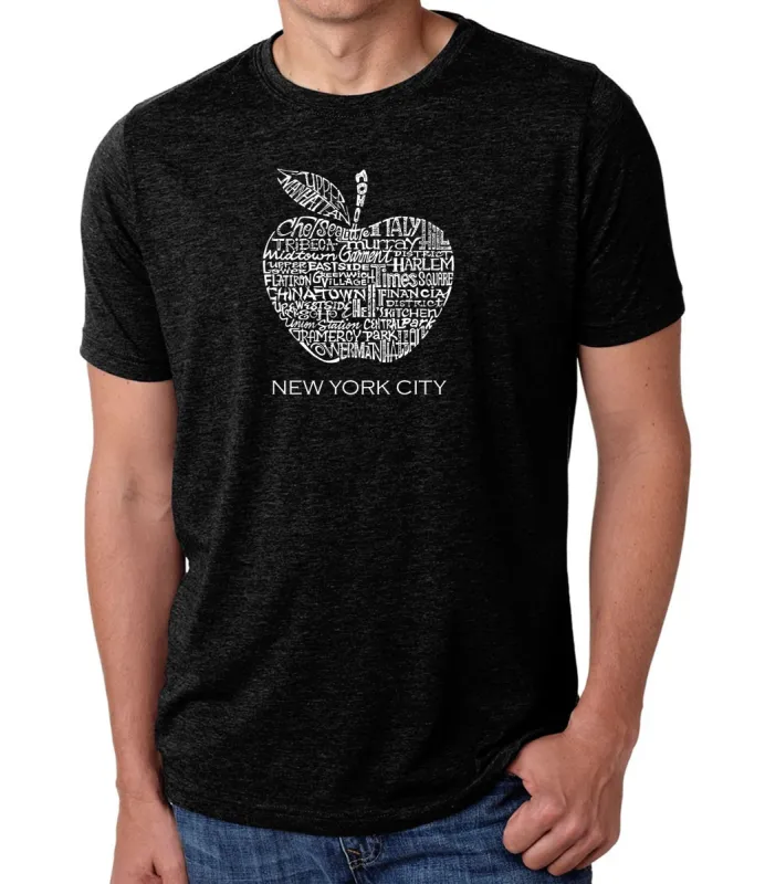 Neighborhoods in NYC - Men's Premium Blend Word Art T-Shirt sold by LA Pop Art