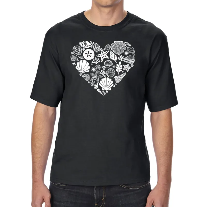 Sea Shells - Men's Tall and Long Word Art T-Shirt sold by LA Pop Art