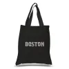 BOSTON NEIGHBORHOODS - Small Word Art Tote Bag sold by LA Pop Art