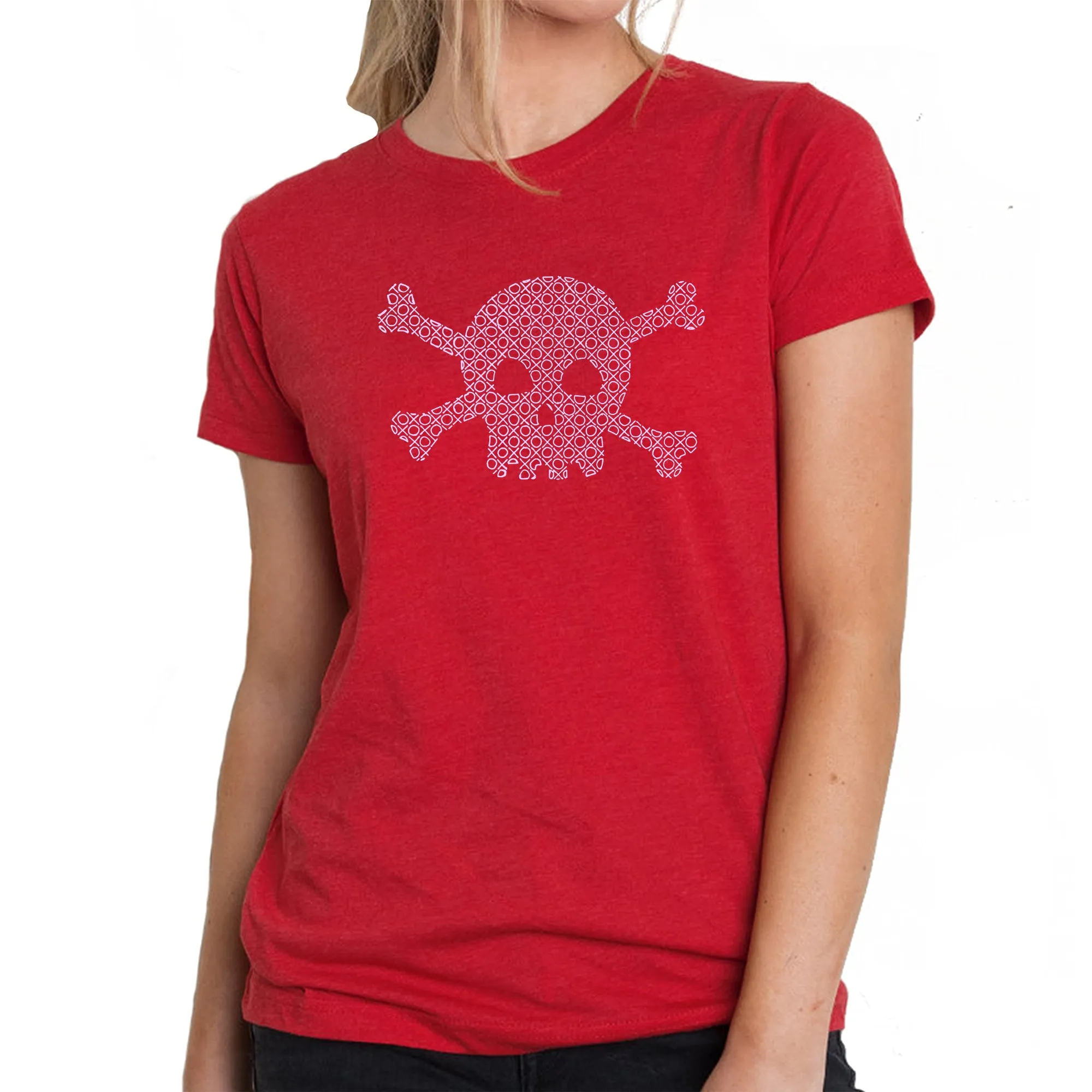 XOXO Skull - Women's Premium Blend Word Art T-Shirt sold by LA Pop Art product image thumbnail 5