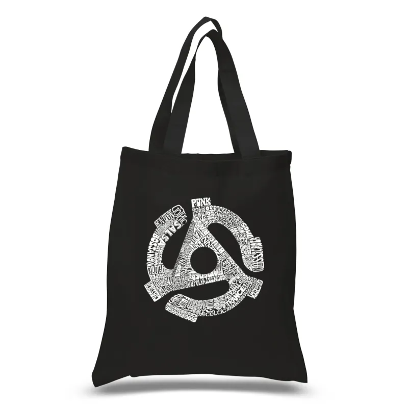 Record Adapter - Small Word Art Tote Bag sold by LA Pop Art