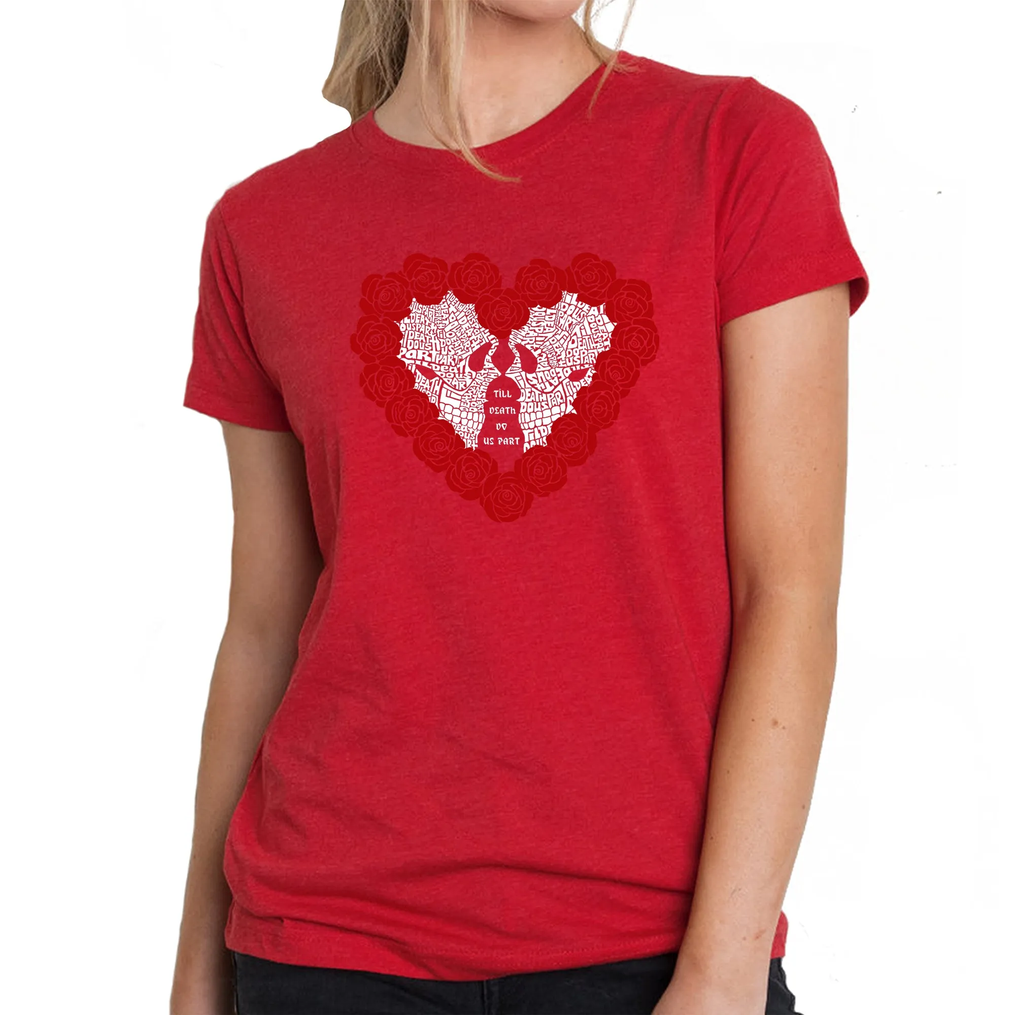 Women's Premium Blend Word Art T-shirt - Til Death Do Us Part sold by LA Pop Art product image thumbnail 5