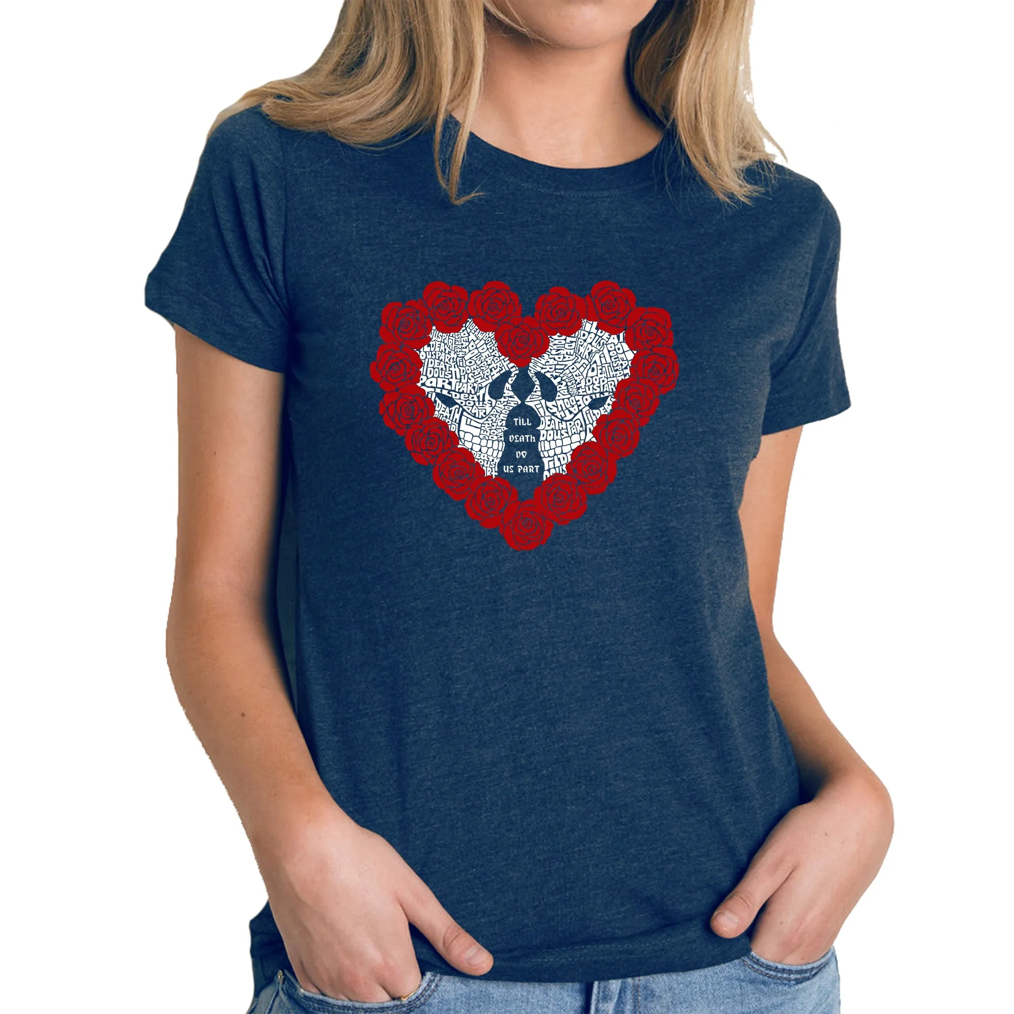 Women's Premium Blend Word Art T-shirt - Til Death Do Us Part sold by LA Pop Art product image thumbnail 3