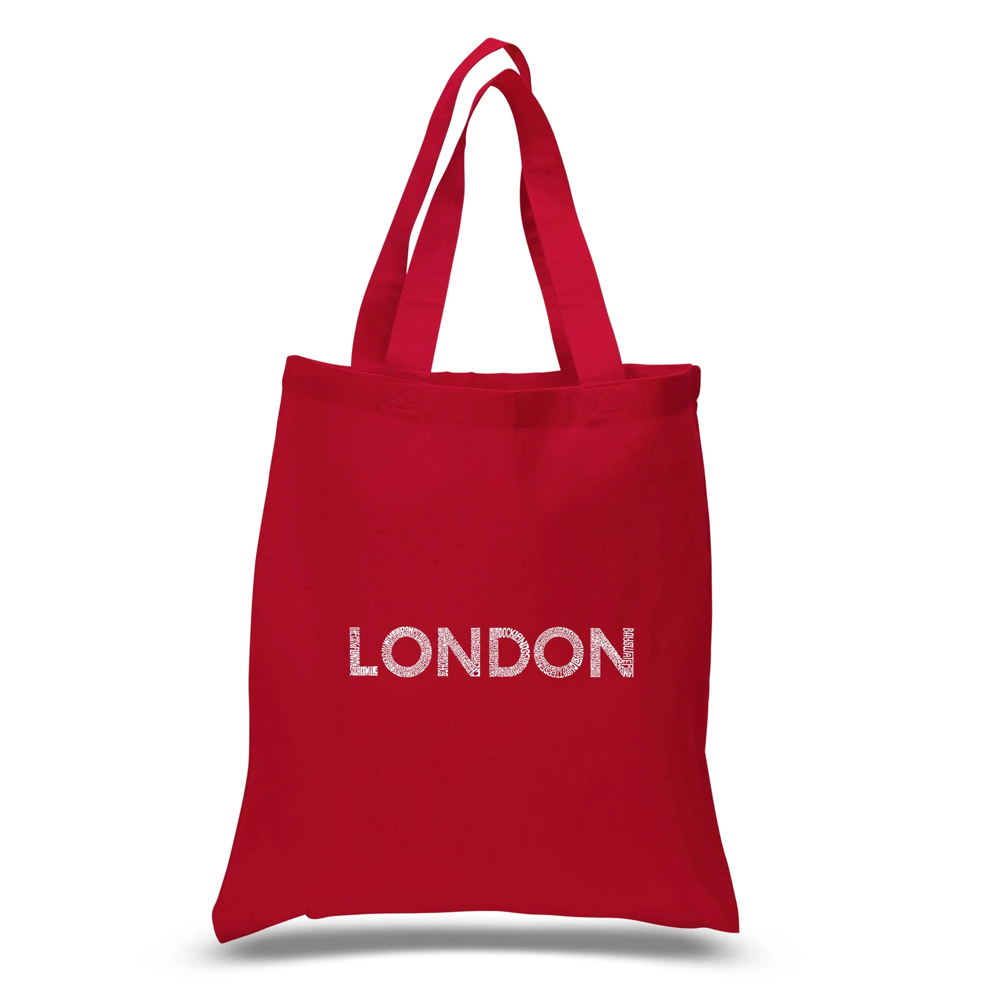 LONDON NEIGHBORHOODS - Small Word Art Tote Bag sold by LA Pop Art product image thumbnail 3