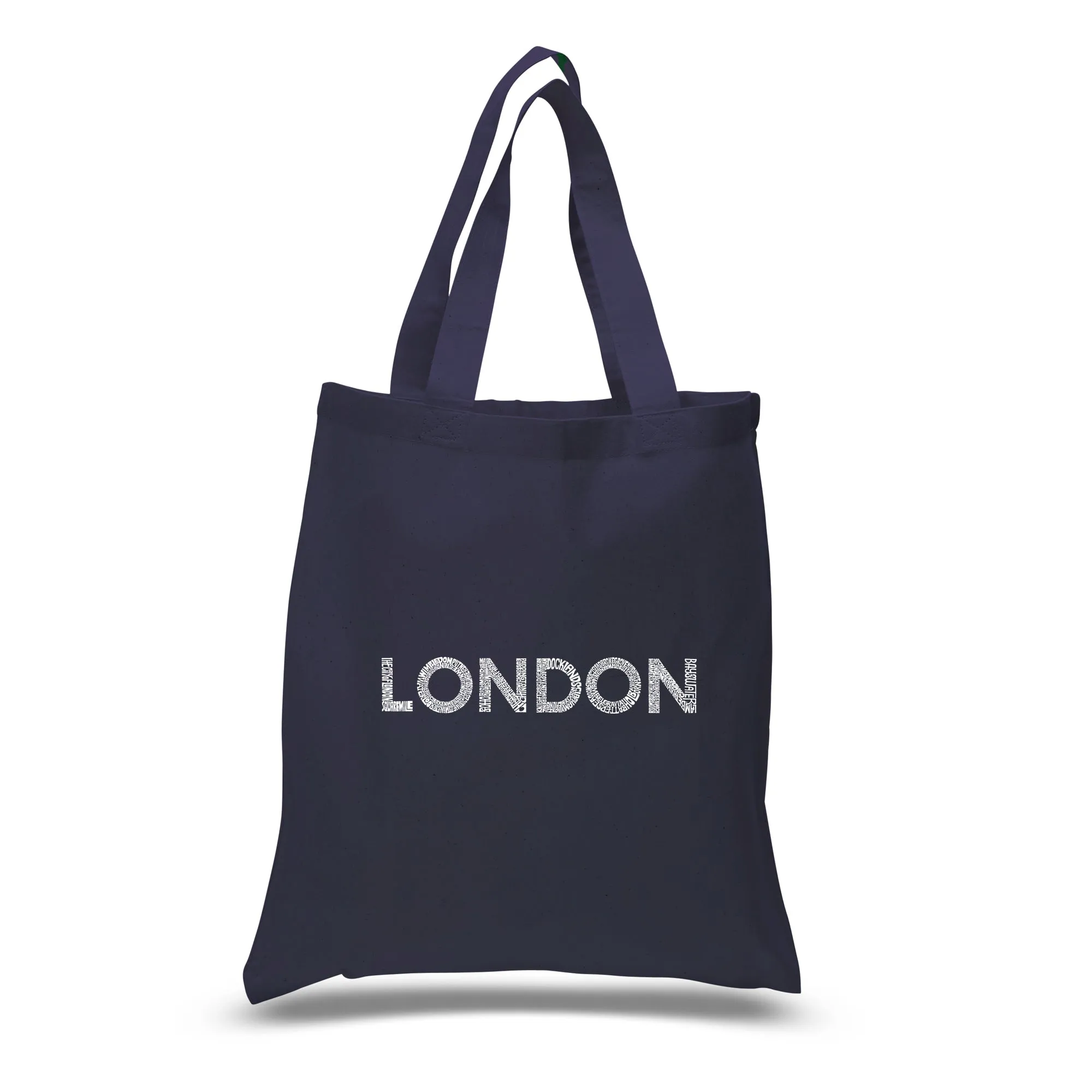 LONDON NEIGHBORHOODS - Small Word Art Tote Bag sold by LA Pop Art product image thumbnail 4
