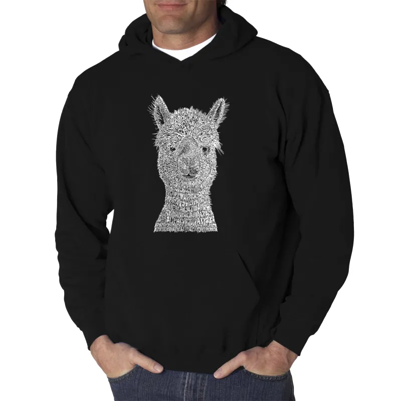 Alpaca - Men's Word Art Hooded Sweatshirt sold by LA Pop Art