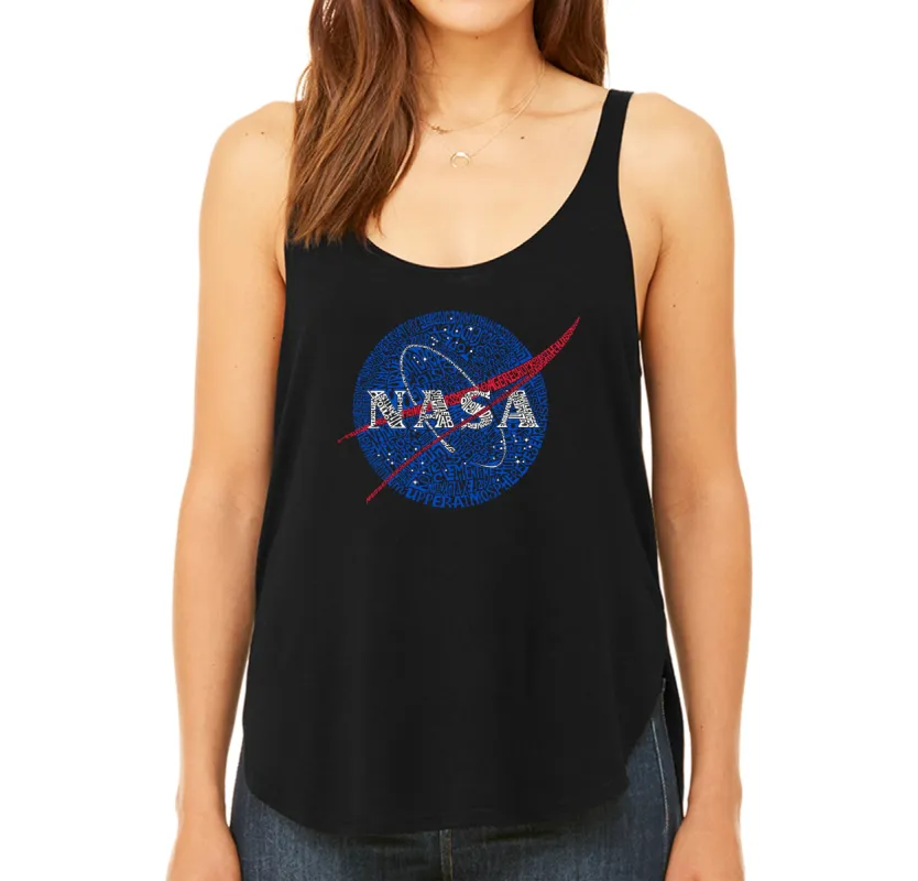 NASA's Most Notable Missions - Women's Premium Word Art Flowy Tank Top sold by LA Pop Art