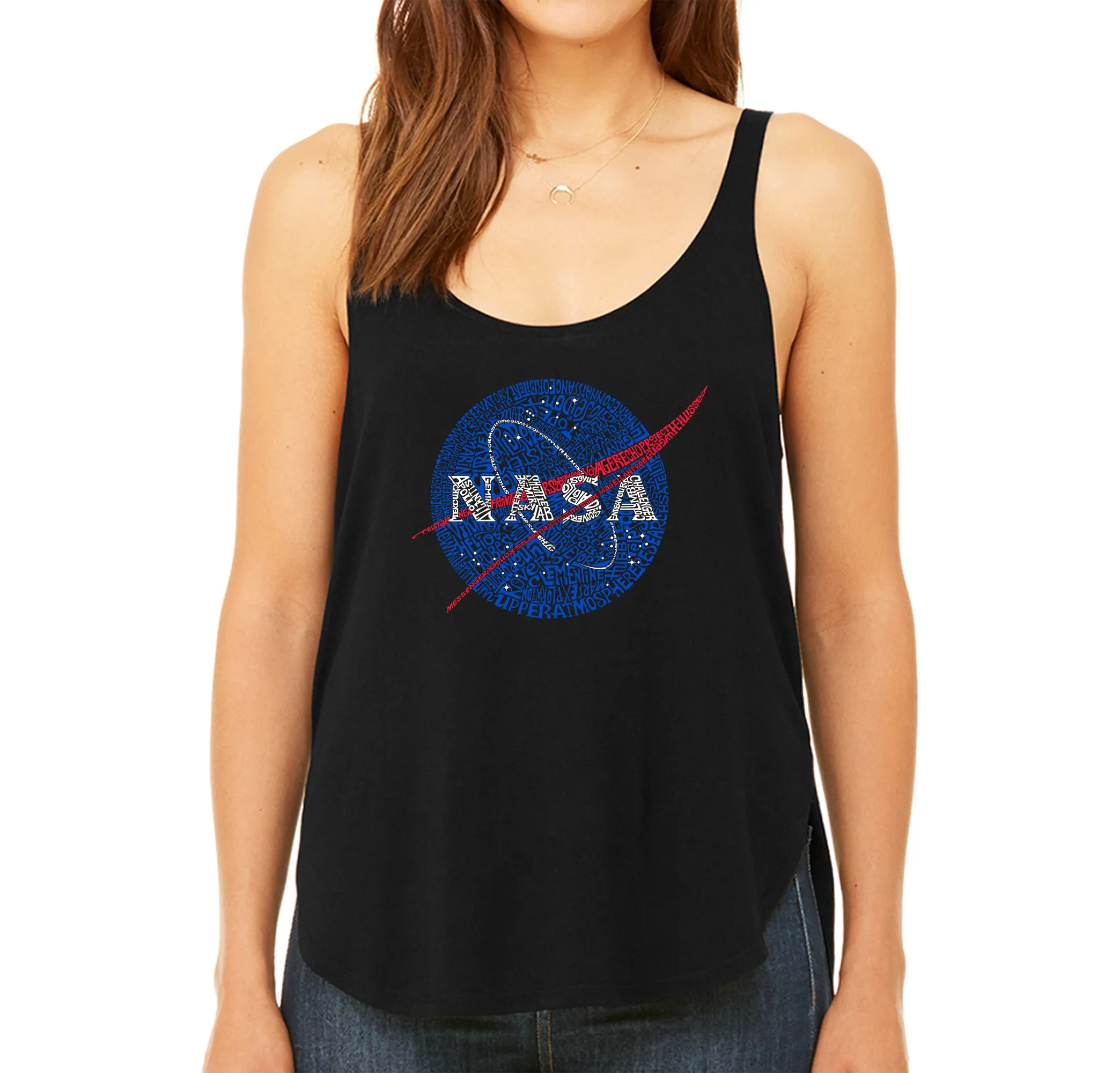 NASA's Most Notable Missions - Women's Premium Word Art Flowy Tank Top sold by LA Pop Art