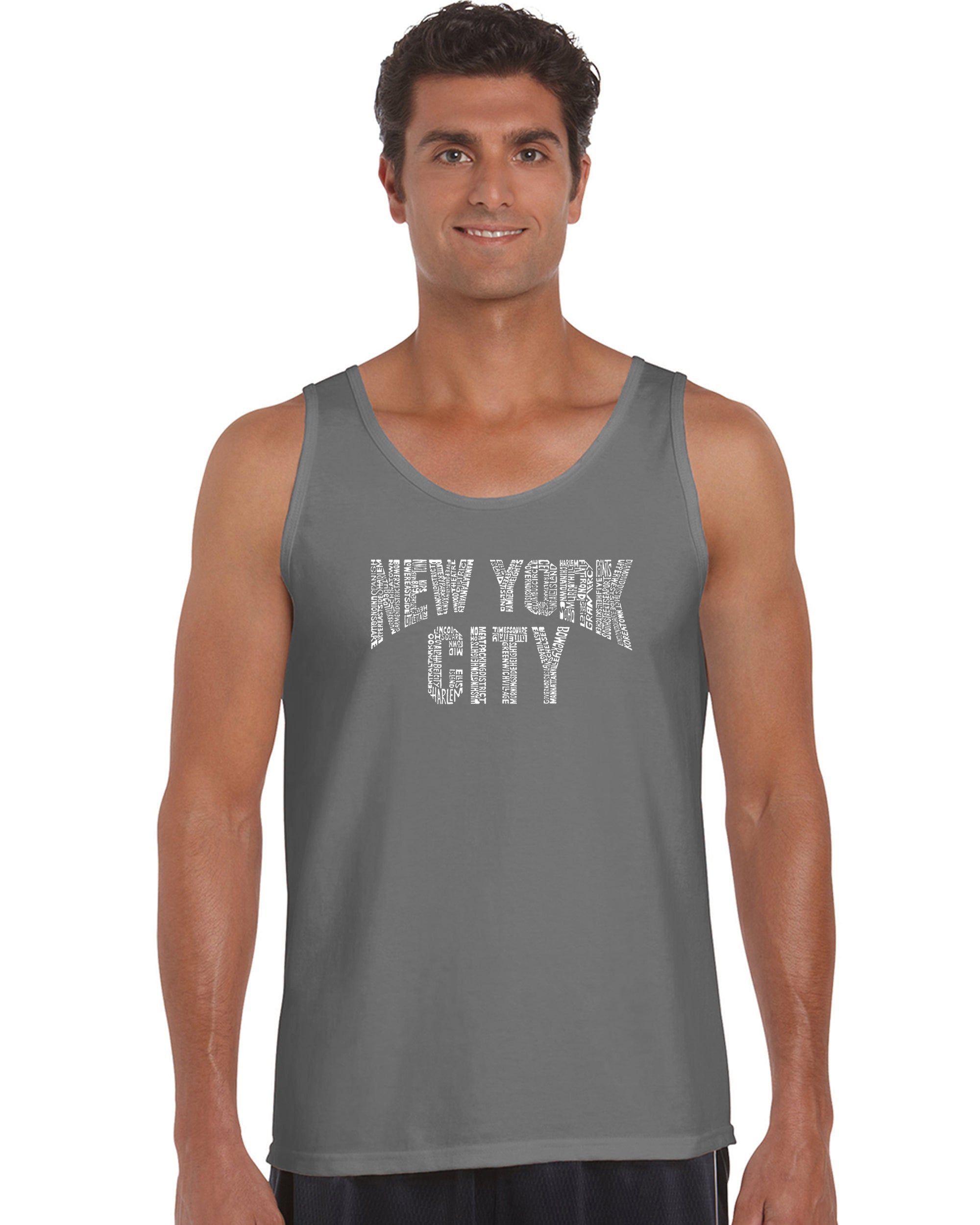 NYC NEIGHBORHOODS - Men's Word Art Tank Top sold by LA Pop Art product image thumbnail 5