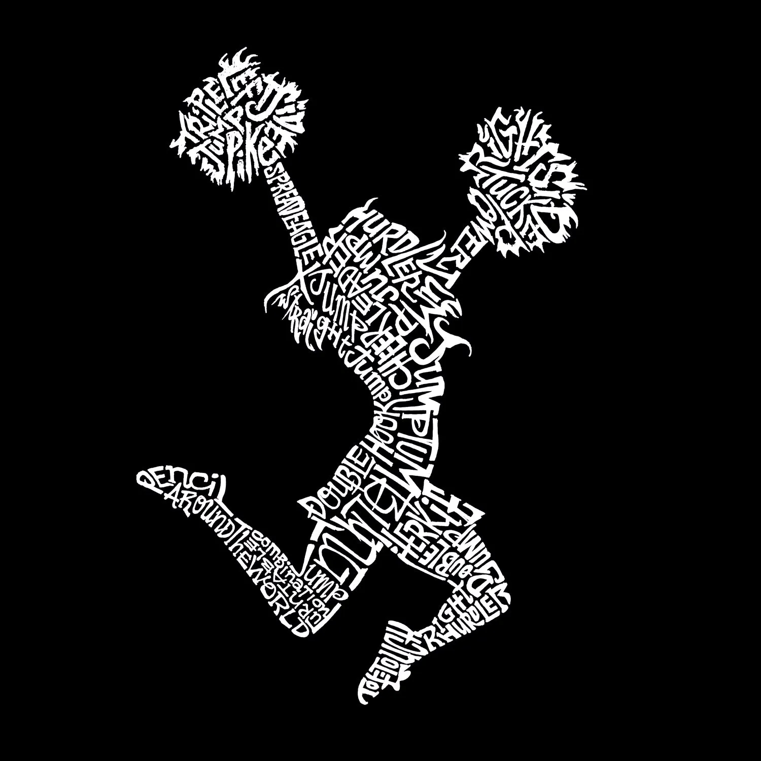 Cheer - Large Word Art Tote Bag sold by LA Pop Art product image thumbnail 2