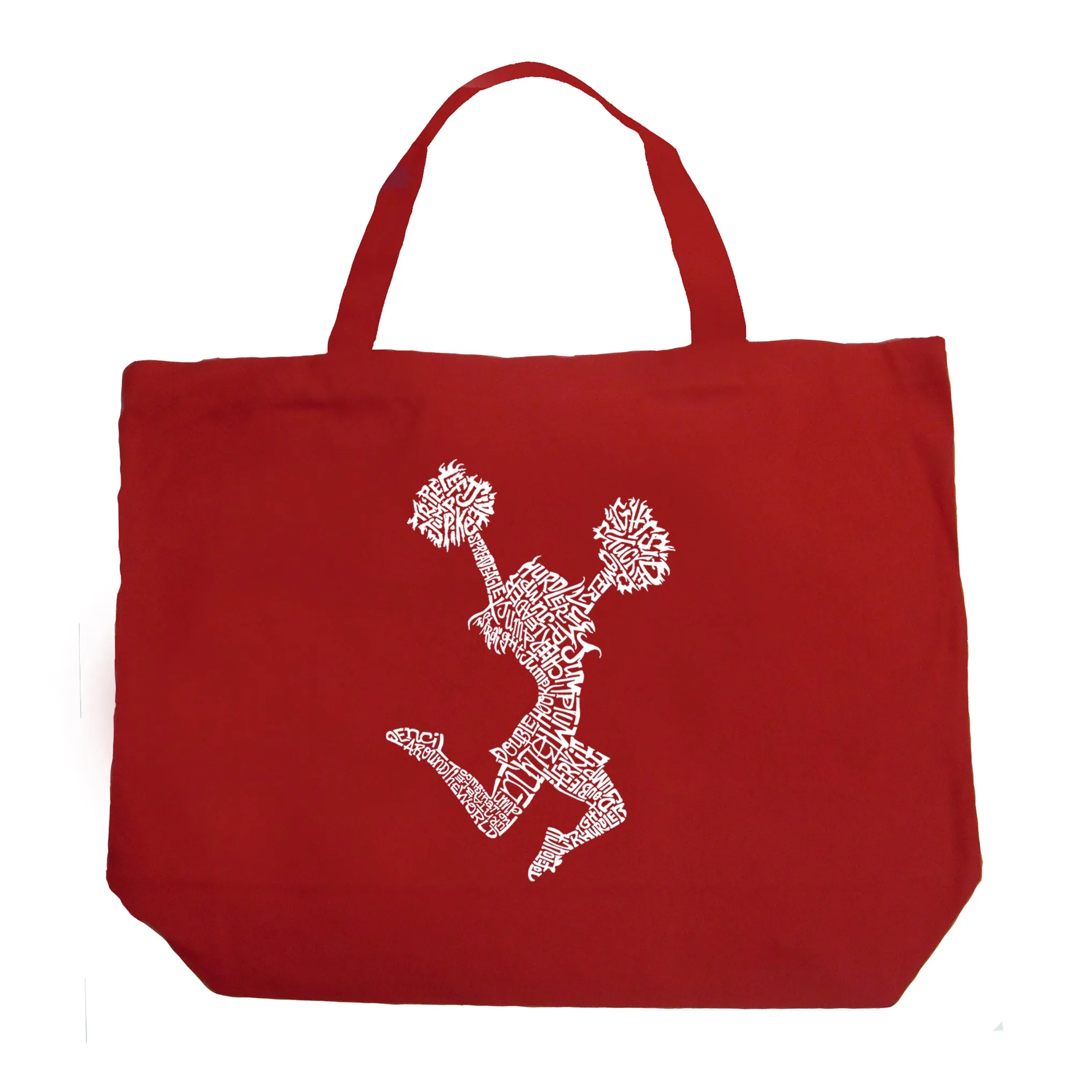 Cheer - Large Word Art Tote Bag sold by LA Pop Art product image thumbnail 4