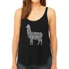 Llama Mama - Women's Premium Word Art Flowy Tank Top sold by LA Pop Art