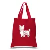 Yorkie - Small Word Art Tote Bag sold by LA Pop Art
