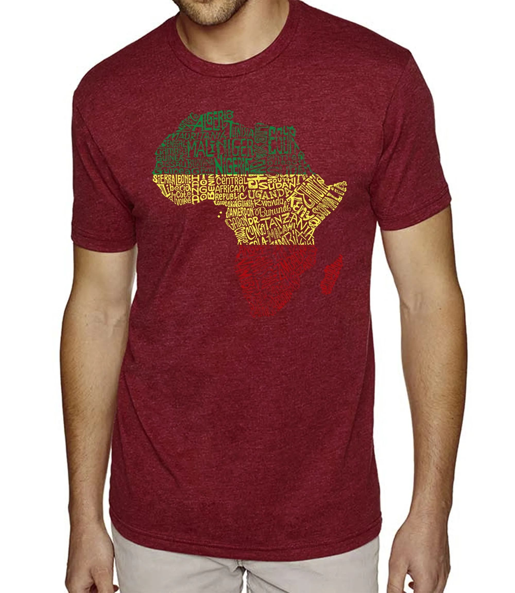 Countries in Africa - Men's Premium Blend Word Art T-Shirt sold by LA Pop Art product image thumbnail 5