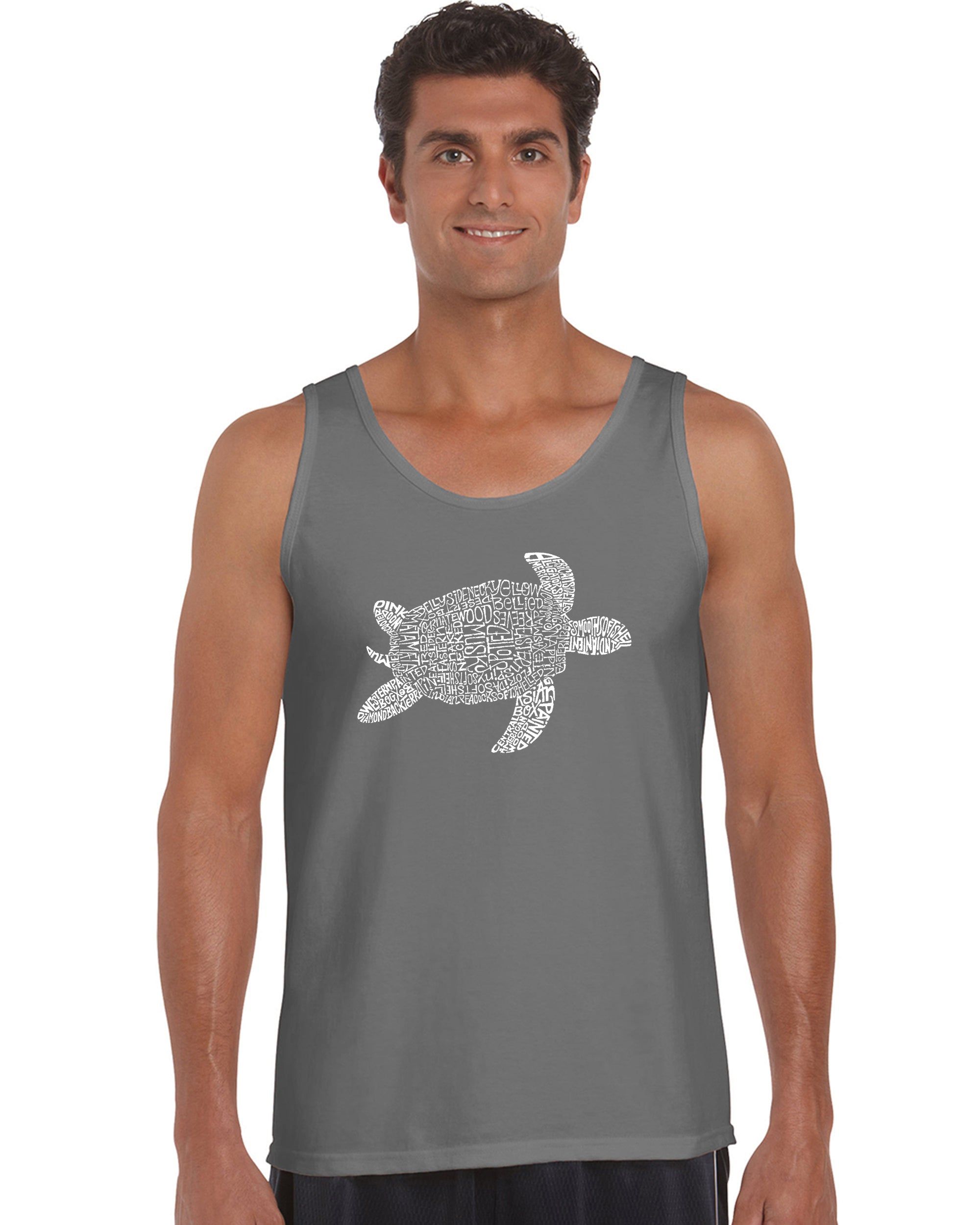 Turtle - Men's Word Art Tank Top sold by LA Pop Art product image thumbnail 5
