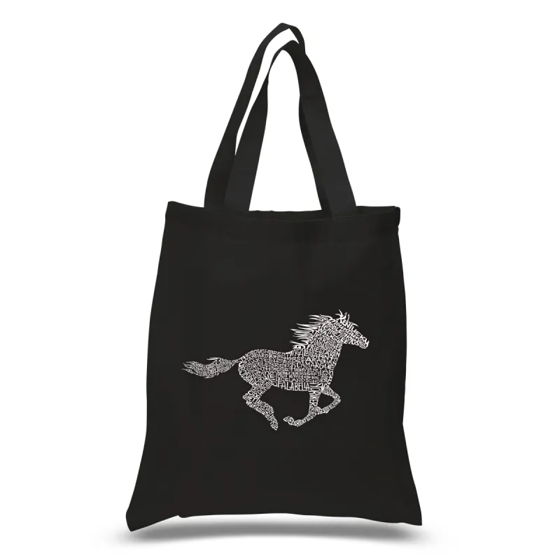 Horse Breeds - Small Word Art Tote Bag sold by LA Pop Art
