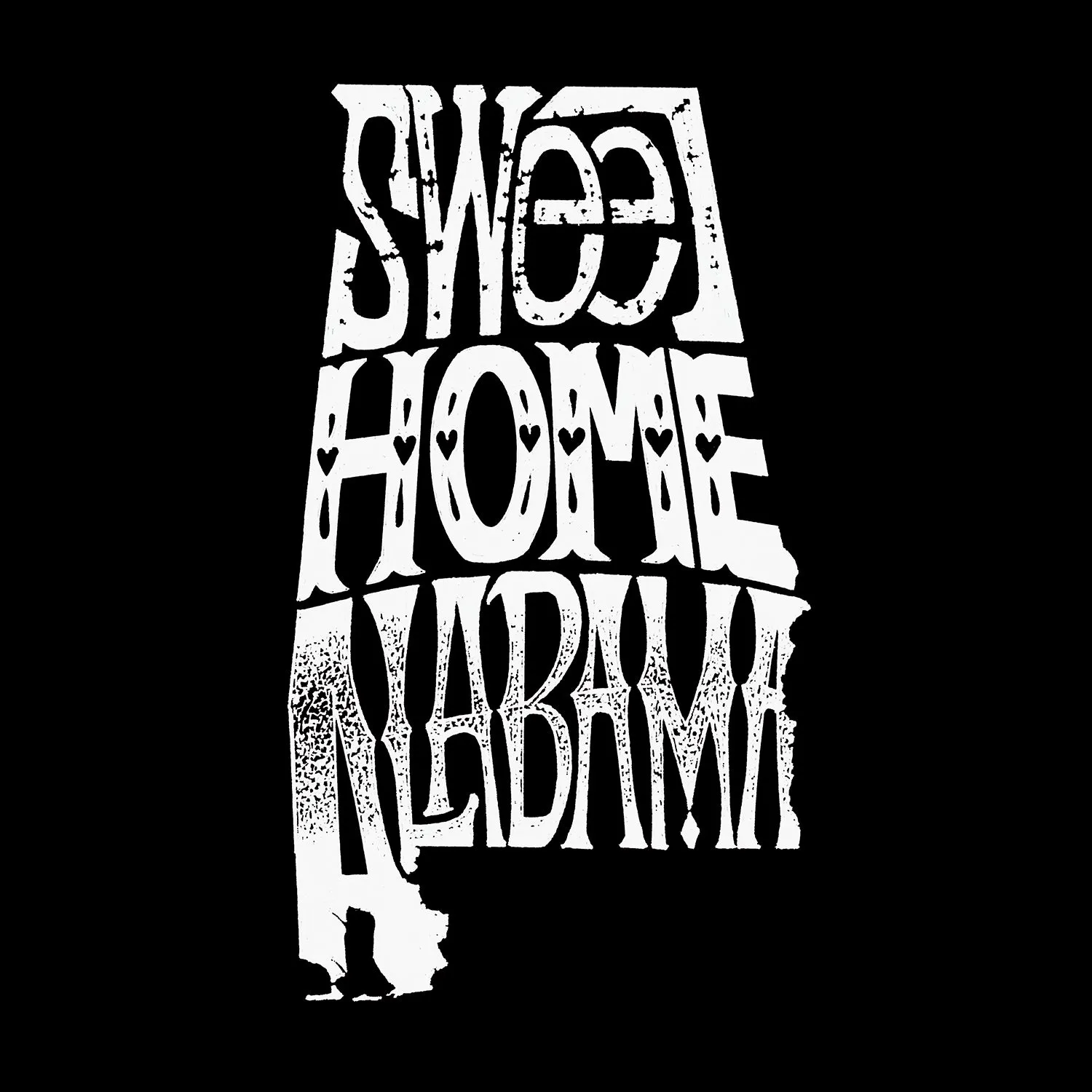 Sweet Home Alabama - Women's Word Art Long Sleeve T-Shirt sold by LA Pop Art product image thumbnail 2