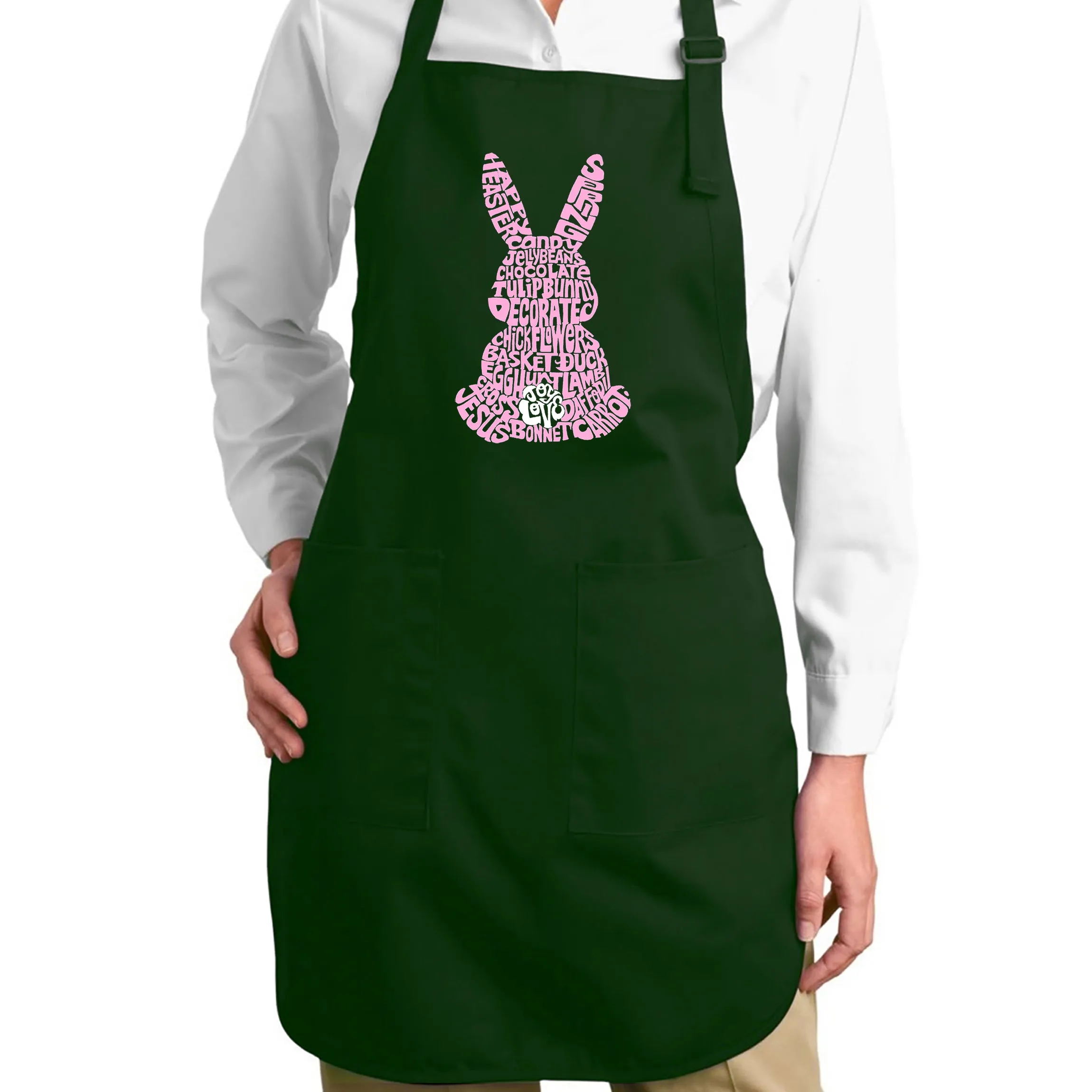Easter Bunny - Full Length Word Art Apron sold by LA Pop Art product image thumbnail 5