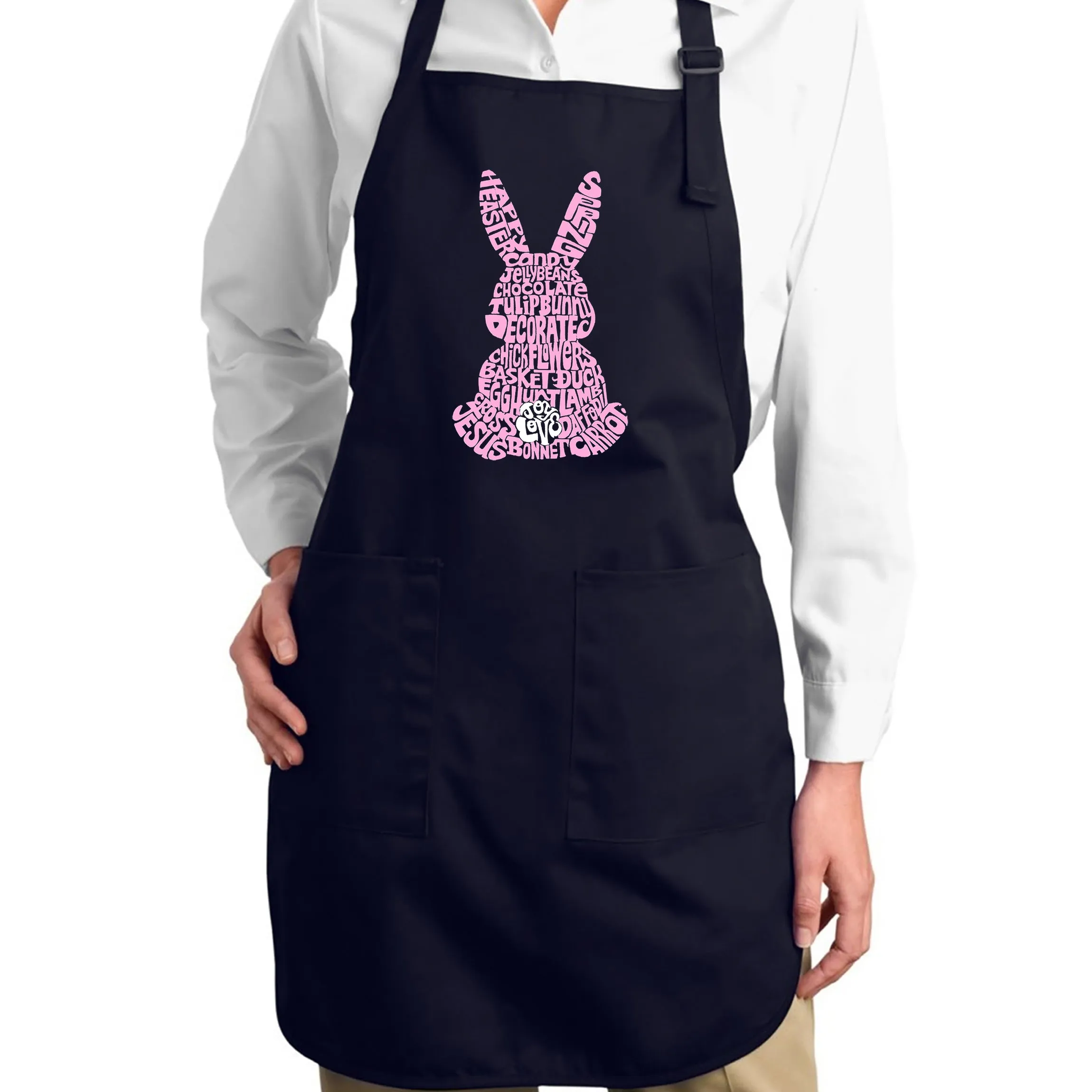 Easter Bunny - Full Length Word Art Apron sold by LA Pop Art product image thumbnail 4