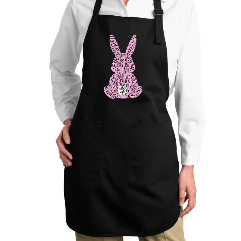 Easter Bunny - Full Length Word Art Apron sold by LA Pop Art
